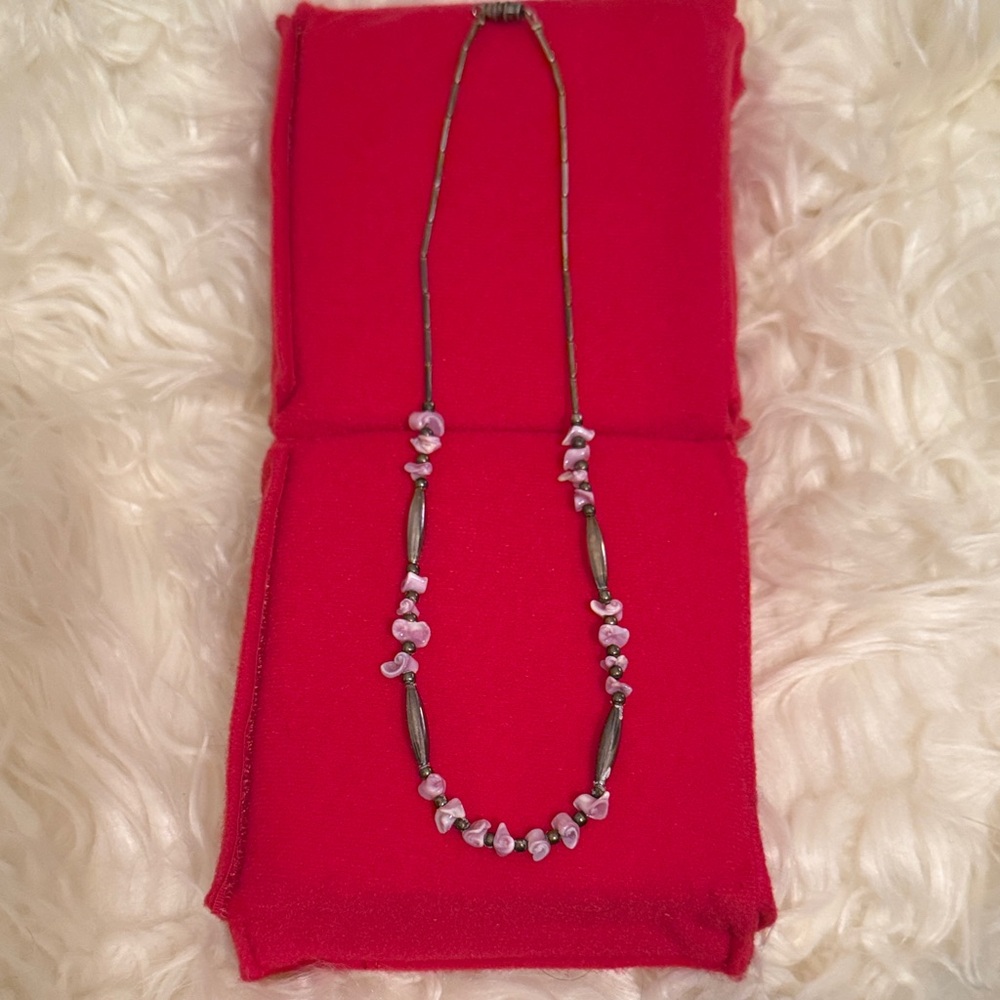 Vintage Purple Coral Southwestern Necklace